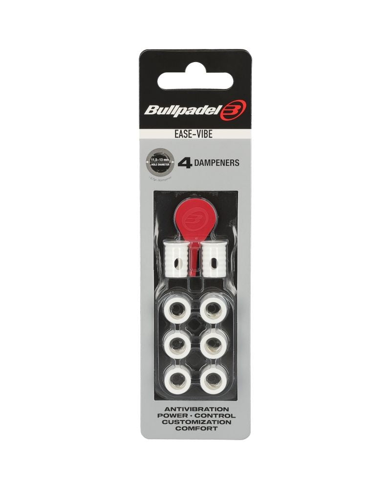 Blister (4 Pcs) Antivibrateurs Bullpadel Ease Vibe Blancs
